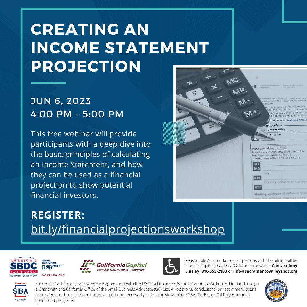 Are your business financials perfectly in check? If the answer is anything but yes, sign up for this!

This webinar will teach business owners how to create an Income Statement to wow investors and accurately portray their business financials!

Register: bit.ly/3VBVtVQ