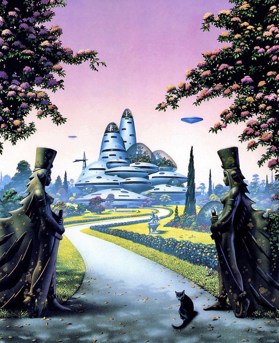 xe0_xeo's tweet image. Sci-fi landscapes by British painter Tim White