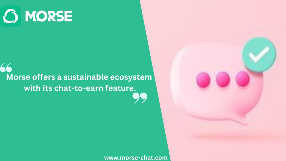 Morse offers a sustainable ecosystem with its chat-to-earn feature. You can earn rewards by participating in various activities within the app. Join Morse now and start earning rewards! .
.
.
.
#sustainability #chattoearn #Morseapp #onlinerewards #ecosystems