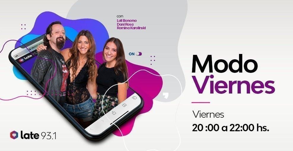 Empezá el fin de semana en <a href="/modoviernes/">Modo viernes</a> con <a href="/lulibonomo/">luciana bonomo</a> <a href="/DanielRosaVino/">Daniel Rosa</a> <a href="/romikarolinski/">Romi Karolinski</a> y equipo de 20 a 22 hs por <a href="/Late931Oficial/">Late 93.1</a> #PuertoMadero 

También nos podés escuchar a través de late931.com.ar/player