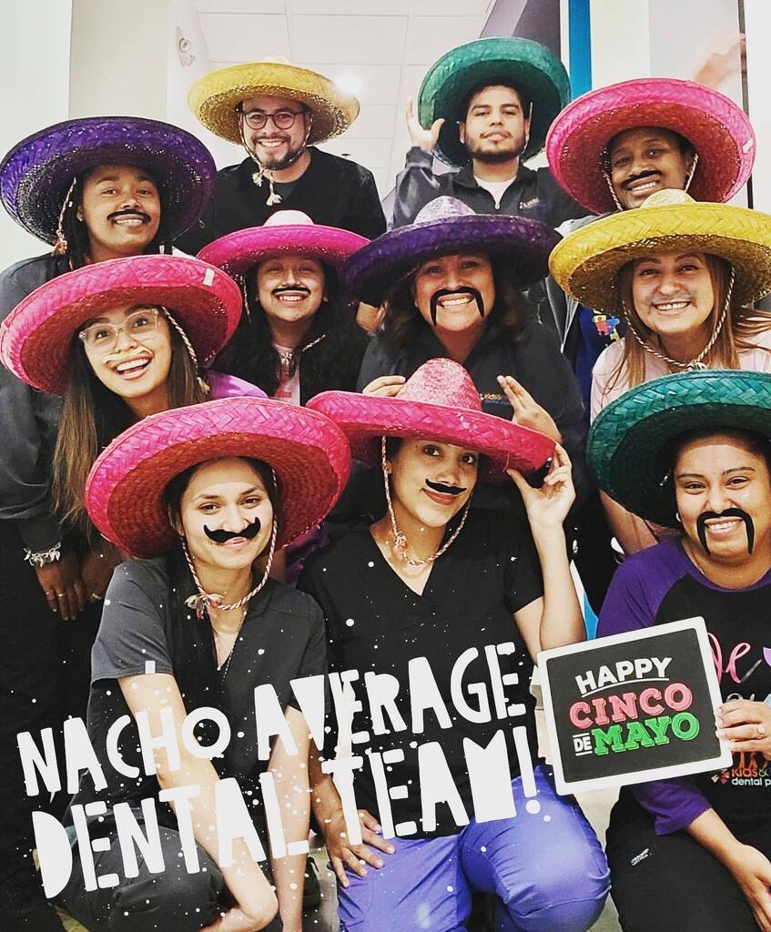 Pediatric Dentistry is boring… said No Juan ever! In queso you didn’t know, sometimes is Fiesta and we are un poco loco! #KidsAndTeensDentalPlace #BestTeamEver #KidsDentist #CincoDeMayo2023 #HoustonTx #PearlandTx