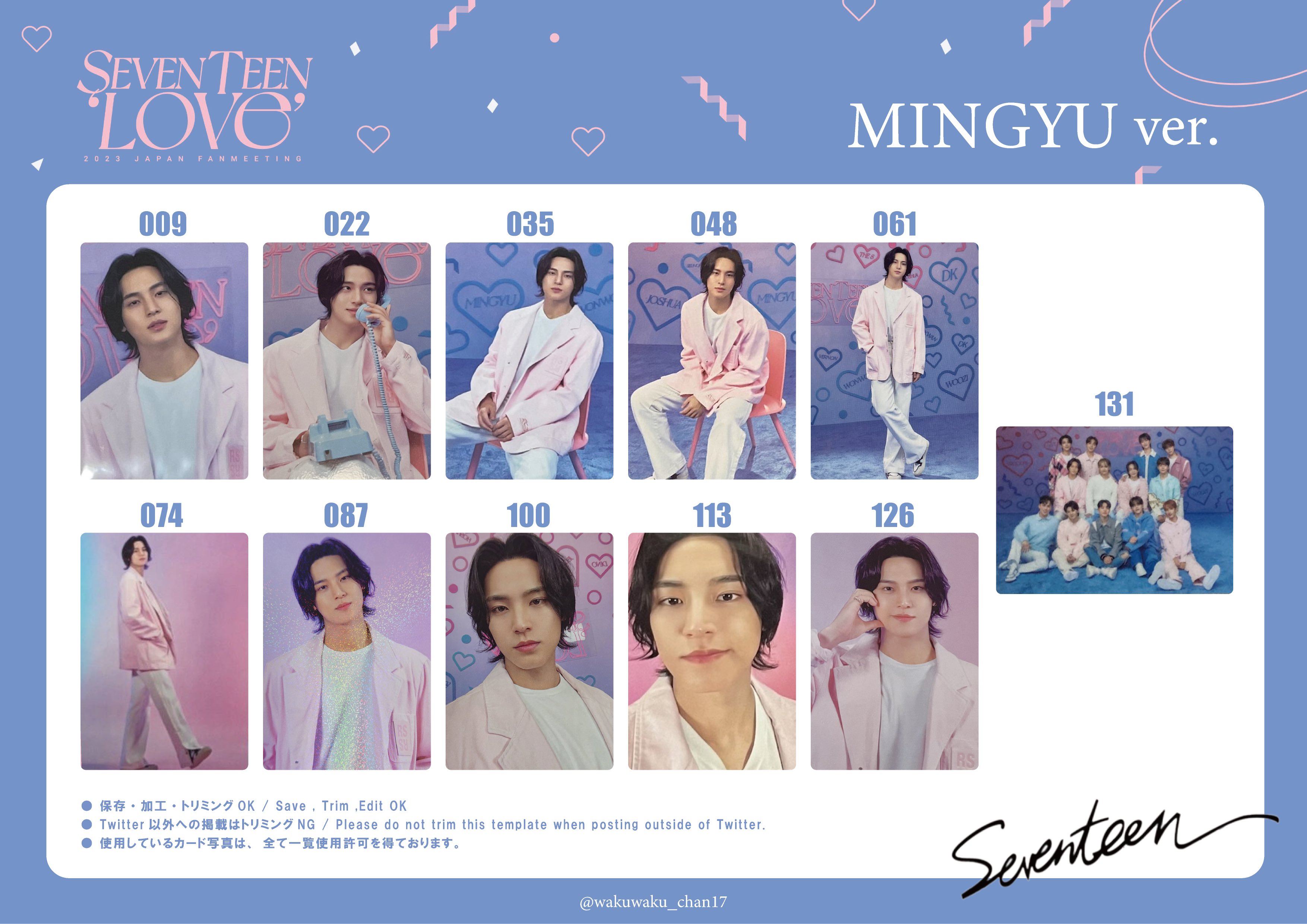 SEVENTEEN THE8 ファンミ ペンミ LOVE トレカ フォト カード 6枚