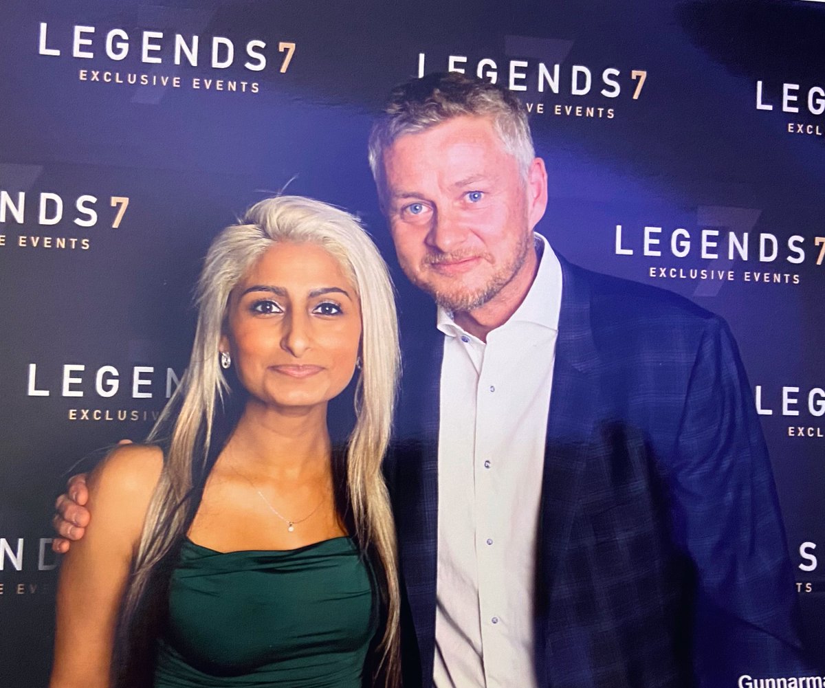 You are my Solskjær, My Ole Solskjær, You make me happy, When skies are grey…🎶 Still on cloud 9 from meeting him 🥹 Told Ole he made my childhood, that he made football the most enjoyable post Sir Alex & that we all love & miss him so much 🫶🏽