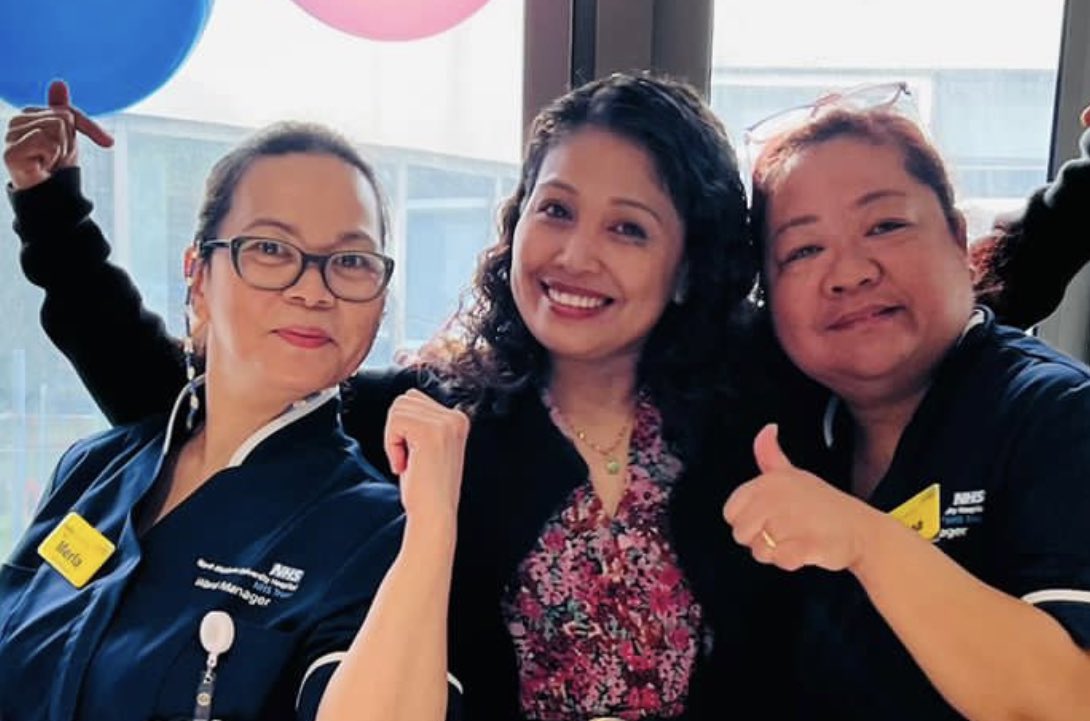 HazelManzano3's tweet photo. What a great IND celebrations!
❤️thankful for colleagues #past2present part of my 28yrs nursing journey
❤️1 of my WM winning #GOLD Chief Nurse Award @medina_merla
❤️#teamtime w @shola
❤️amazing career talk #enthused Yr5 StEdmundsRCS
❤️phenomenal coaching w/ @katharinegale https://t.co/BYqzjHlxYJ