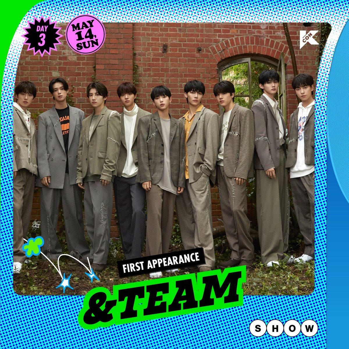 global_taki's tweet photo. On May 14, 2023 &amp;TEAM will join KCON Japan! 🥳 Fanbases have decided on the hashtags for tomorrow's event:

#andTEAM 
 #/andTEAM_KCON
tagline: LETS KCON WITH andTEAM

let's use the tags for the whole day event! 🩷 https://t.co/wgAaV2b4oi