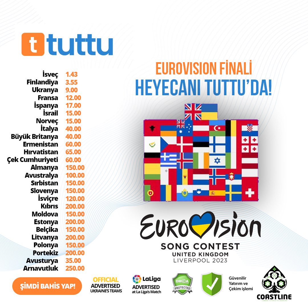 tuttumedya's tweet photo. #Eurovision2023 Heyecanı Tuttu Adresinde ! 🎤

📲 https://t.co/JVG29FFXy8 https://t.co/gYzh9KiIuo