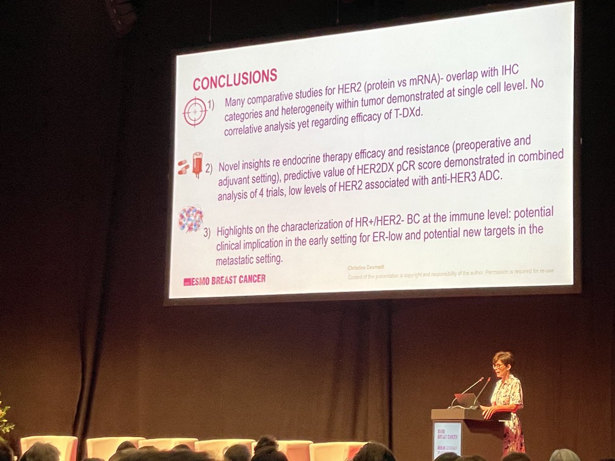 Kevin Punie (@kevinpunie) on Twitter photo #ESMOBreast23
Conclusions from the excellent translational research highlights overview by <a href="/ChristineDesme2/">Christine Desmedt</a>👏 <a href="/myESMO/">ESMO - Eur. Oncology</a> <a href="/OncoAlert/">OncoAlert</a> #bcsm <a href="/LobularBCA/">Lobular Breast Cancer Alliance</a> <a href="/VanBaelenKaren/">KarenVanBaelen</a> @hava_izci #ESMOBreast23
Conclusions from the excellent translational research highlights overview by <a href="/ChristineDesme2/">Christine Desmedt</a>👏 <a href="/myESMO/">ESMO - Eur. Oncology</a> <a href="/OncoAlert/">OncoAlert</a> #bcsm <a href="/LobularBCA/">Lobular Breast Cancer Alliance</a> <a href="/VanBaelenKaren/">KarenVanBaelen</a> @hava_izci