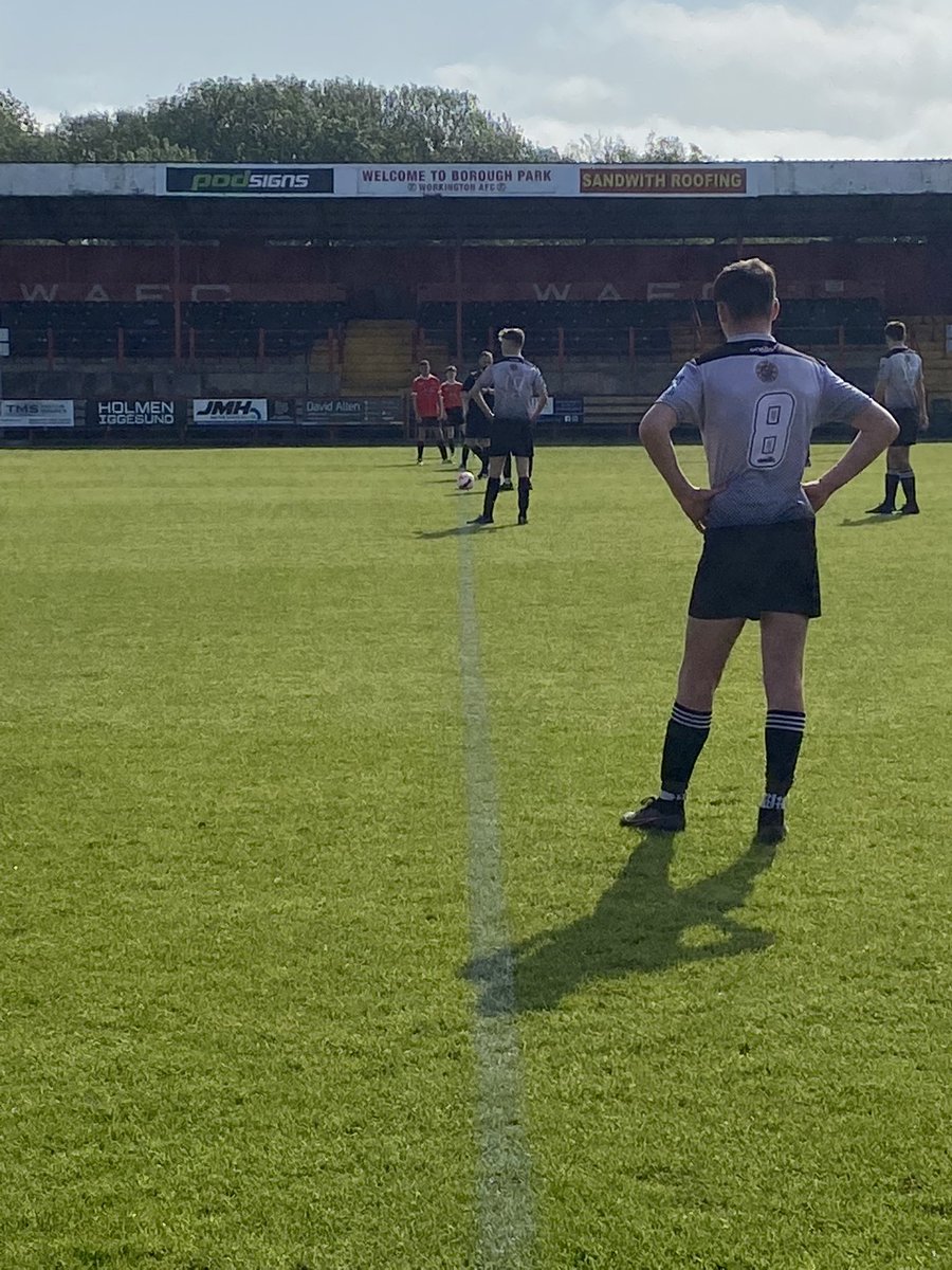 Half time in our under 16s league cup final 
Score stands as 
Workington juniors whites   0
Maryport Amatuers 0
#westcumbriayouthleague
<a href="/CumberlandFA/">Cumberland FA  ⚽️</a>