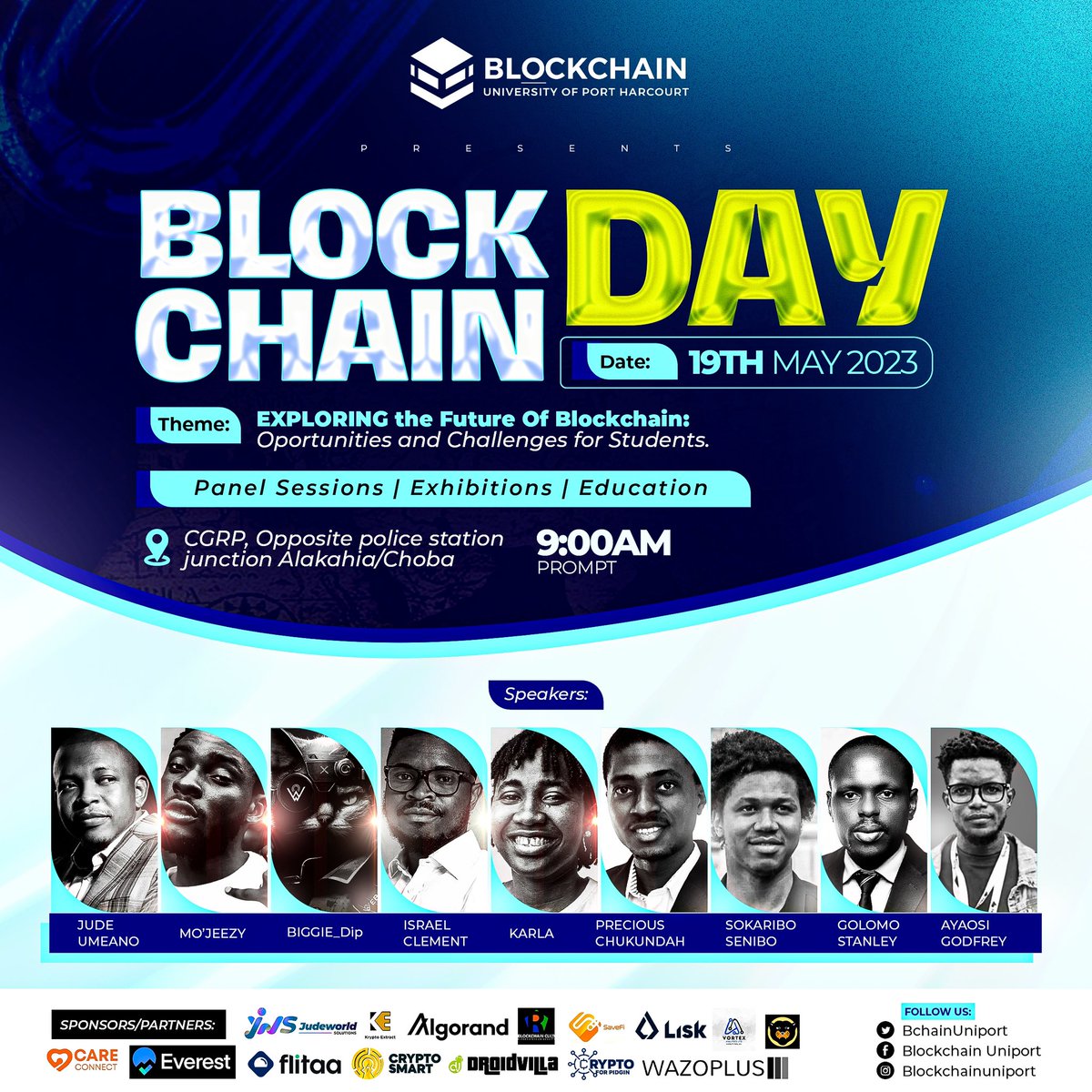 BchainUniport's tweet photo. We look forward to seeing you on the 19th of May 🎉 https://t.co/WLumZlo064