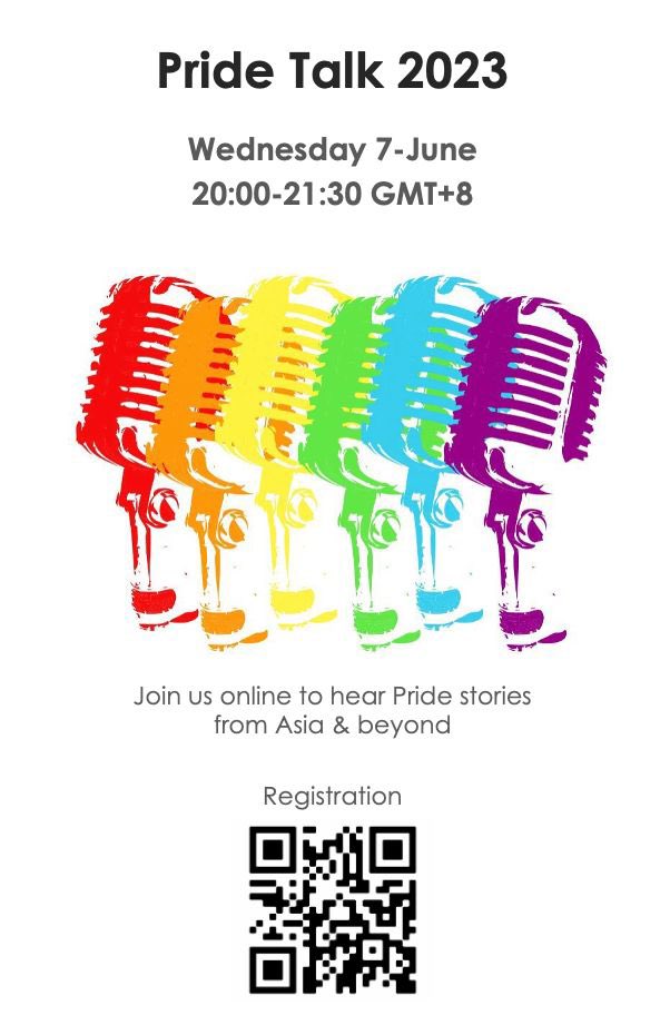 Pride Talk Online is back this June to celebrate Pride Month!

To join, register here:
us02web.zoom.us/meeting/regist…

Language: English &amp; Chinese
语言：英文&amp;中文

#PrideMonth #Pride2023 #PrideMonth2023 #PrideTalk #EqualityForAll #DiversityAndInclusion #LGBTQIA