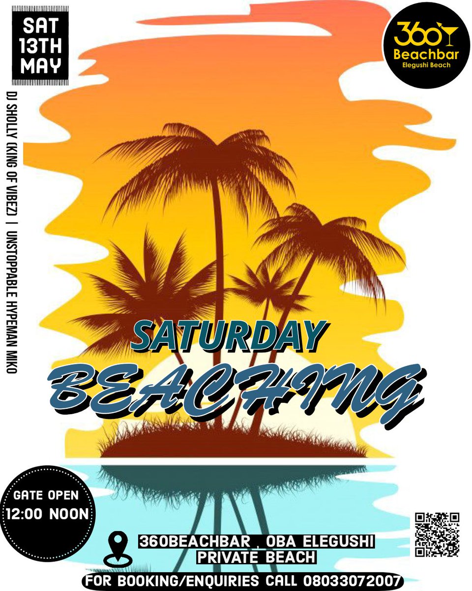 360beachbar1's tweet photo. Saturday Beaching 

Join Us. 

It's gonna be Madh fun with Dj Sholly 

Gate open :12noon

For booking/enquiry call 08033072007. https://t.co/flNRIzhPMi