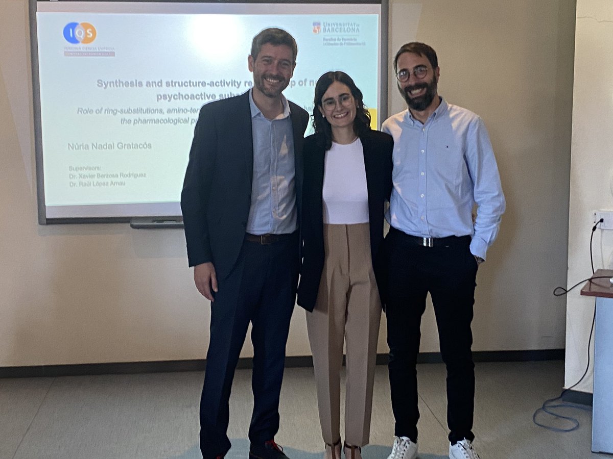 NextNps's tweet photo. Congratulations @NuriiaNadal, the first doctoral thesis from our  EU project NextGENps. Splendid!!! @karolinskainst; @UniGraz; @UnivPoitiers; @IQSbarcelona; @UniBarcelona; @Farmacia_UB; @EU_Commission; @PNSDgob; @EMCDDA; @pubill_david; @CNRS; @Inserm; https://t.co/weIm0iPwns