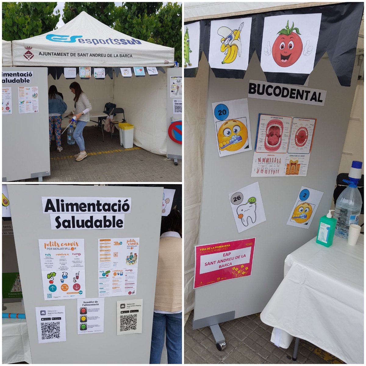 ClaraOlmos6's tweet photo. Bon dia!!! Tot i l'amenaça de mal temps, estem a la #firad'entitats promocionant #hàbitssaludables. Comencem!!! @EAP_SAB @GloriaJodar @amata1974 @Ajuntamentsab @icscat #APMetroSud https://t.co/mzw9nUu8nX