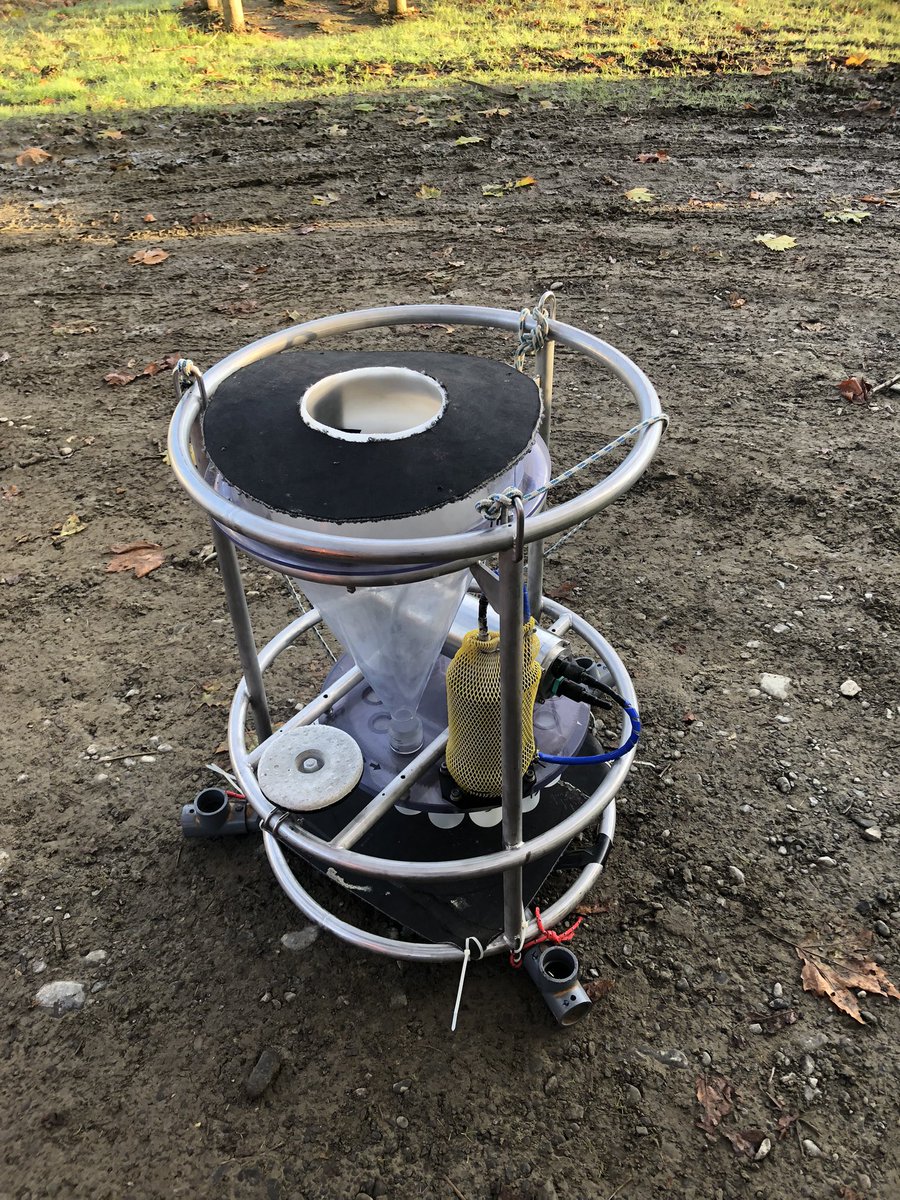 seismiccycle's tweet photo. What does one do when the mass accumulation rate in the lake is too high for your impeccably designed automatic sediment trap due to a recent cyclone? Innovate with cable ties, carpet and part of a home brew conical fermenter with @MountainGeomorp and @gnsscience. https://t.co/tyzmvVeEuR
