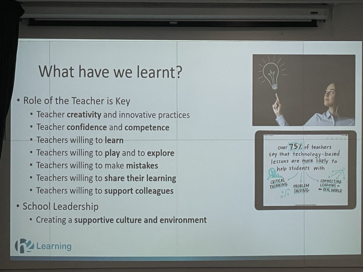 It doesn’t matter what the technology is … the role of the teacher is key <a href="/mhallissy/">Michael Hallissy</a> #ictedu