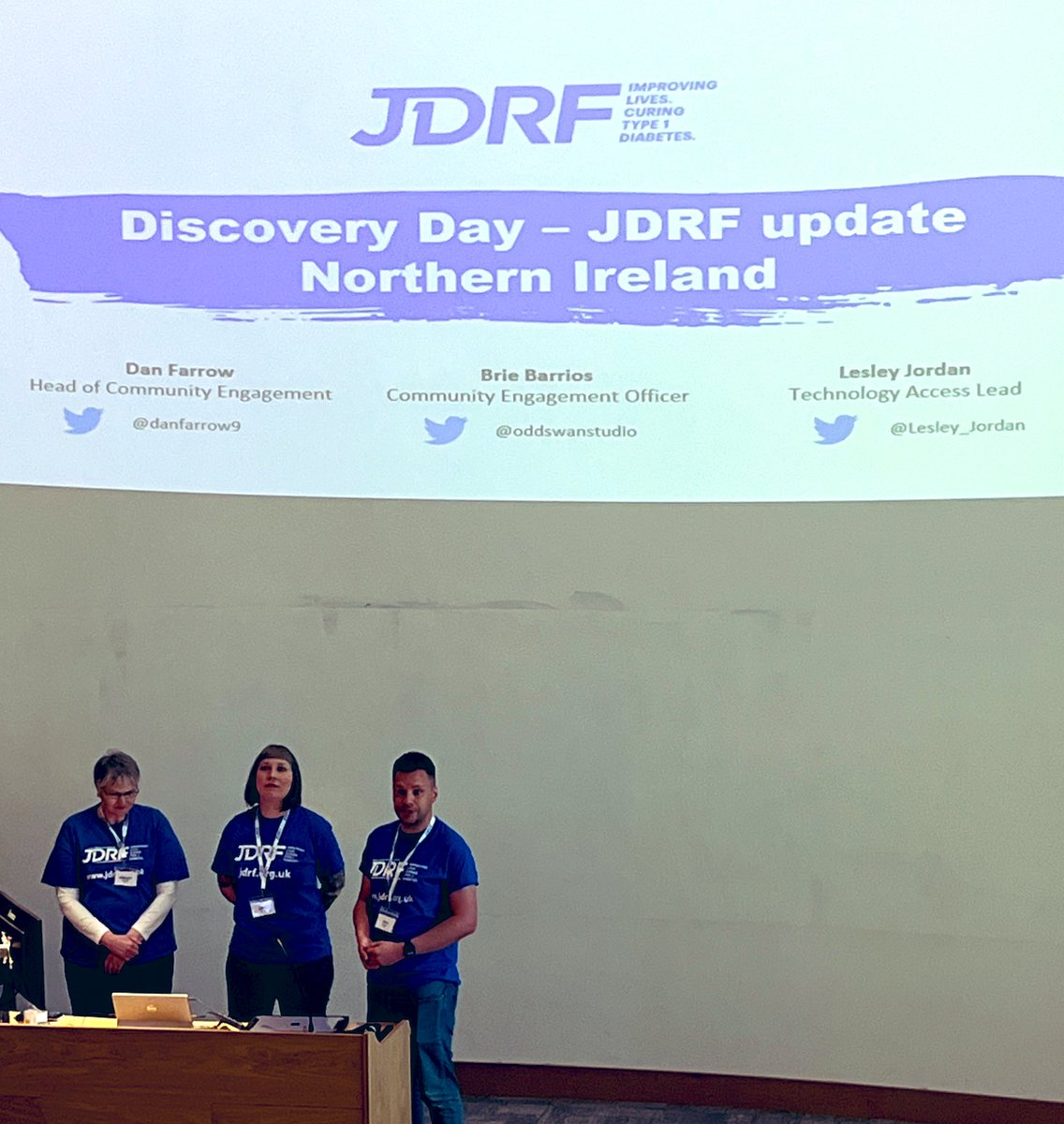 Bree, @danfarrow9 and @Lesley_Jordan have made it to Derry hae 🙌 so excited for the speakers today 🤩 @JDRFUK #NIdoc
