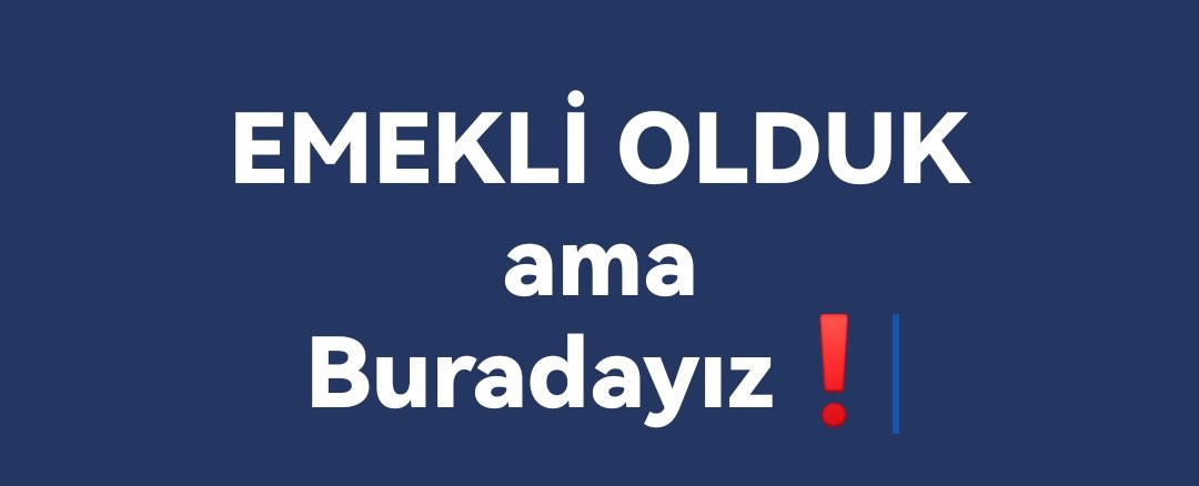 @SKaya252535 @mkolmez @muratkilics @Nurcan408527068 @EYTLEVENTATACA1 @nurcanayk @Murat96522313 @mhmtgclbjk @mehtap_mehtapd @KkTuba78 @EsinUrak @EytYesimOncu @tuncay17yenice1 @fatma_eyt @alibanu_online @EylemAtmaca4 @galacticos0258 @RahimAydn9 @NURDANVARA1 @mucayityildizz @MISTIK19 Emekli olduk ama mağdur olan arkadaşlarımız için mücadeleye devam ediyoruz  Şükrü Bey.

Bugün, yarın seçim molası; önümüzdeki hafta kaldığımız yerden devam edeceğiz, merak etmeyin…

#Oyum5BinKısmiAboya