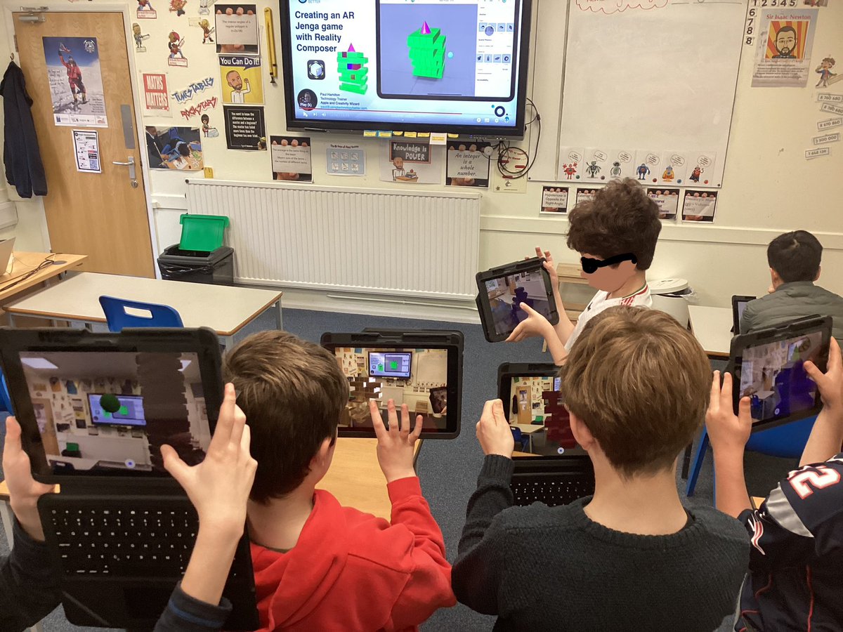 School_LN's tweet photo. @PaulHamilton8 Hi Paul, we had a great Saturday Enrichment session this morning creating AR Jenga games using your tutorial. Thanks for the inspiration. #AppleEDUchat #EveryoneCanCreate @Usingtechbetter #AppleEduCommunity https://t.co/9o6YlXsZw2