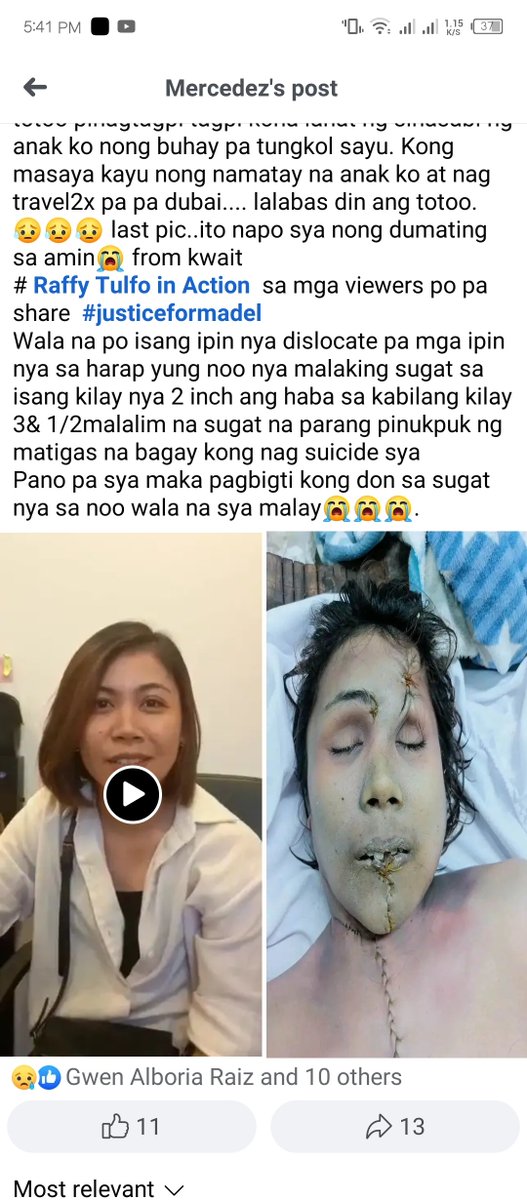 Jennniieel's tweet photo. #RaffyTulfoInAction pa help po sana sa isa nating OFW https://t.co/tYVYI4tPs7