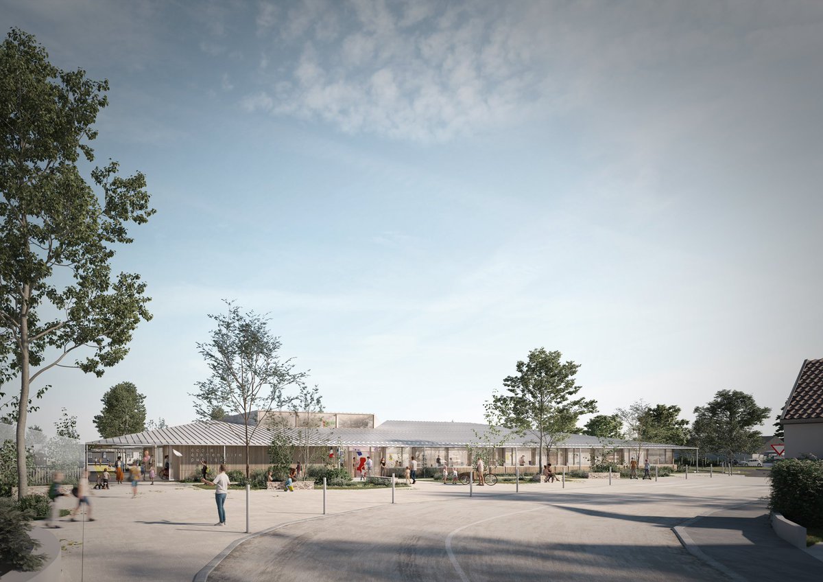 altaarchitectes's tweet photo. LAURÉAT 

L’HUISSERIE / école élémentaire / ALTA Le Trionnaire - Le Chapelain @altaarchitectes + FAAR paysage + TPF Ingénierie + Hernot / 📸 @altaarchitectes + FAAR /
-
#lhuisserie #mayenne #france #education #maternelle #ecole #school #laureat #projetlaureat #winningproject https://t.co/D5Cr7IcZYM