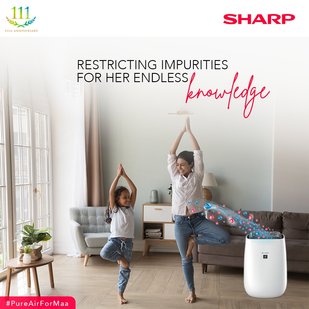 sharp_india_'s tweet photo. Protect your mother from impurities in the air with a #SHARP air purifier. Its Plasmacluster technology & advanced HEPA filters ensure she's surrounded by clean, healthy air in her living space.
#PureAirForMaa #HappMothersDay #MothersDay #MothersDay2023 #SmartSolutions #Sharp111 https://t.co/4sF4fH3Gqx