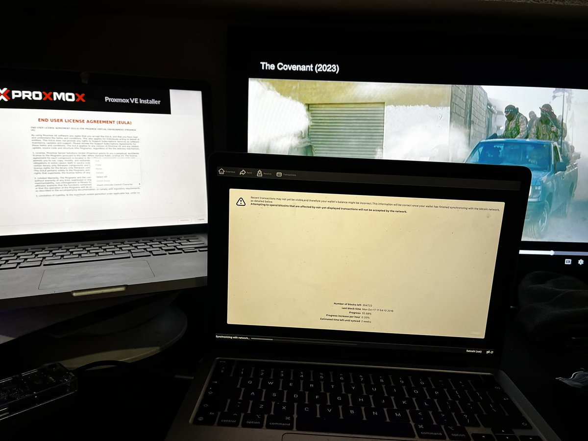OKIN_17's tweet photo. New #Proxmox VE 7.4 with native Dark Mode & more being installed as we speak…
Yes, that is also a new Bitcoin Core Node I’m downloading at the same time since I swapped out the hard drives 😜
#StreetNerd #TestShitOut https://t.co/FtVEOT7EPW