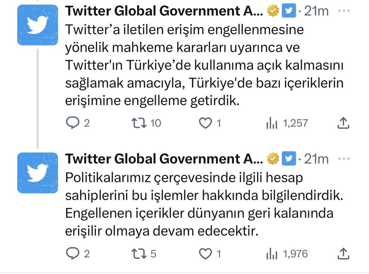 AKP iktidarı, Twitter'ı erişim engeli ile tehdit etti, pazarlıkla muhalif hesapları kapattırdı. Goebbels yaşasa takdir ederdi... (VPN ile girilebiliyor)