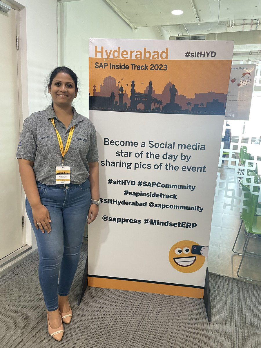 Vasavi_Rongali's tweet image. #sitHYD #SAPCommunity #sapinsidetrack @_sithyd  @sappress @MindsetERP @SAPCommunity