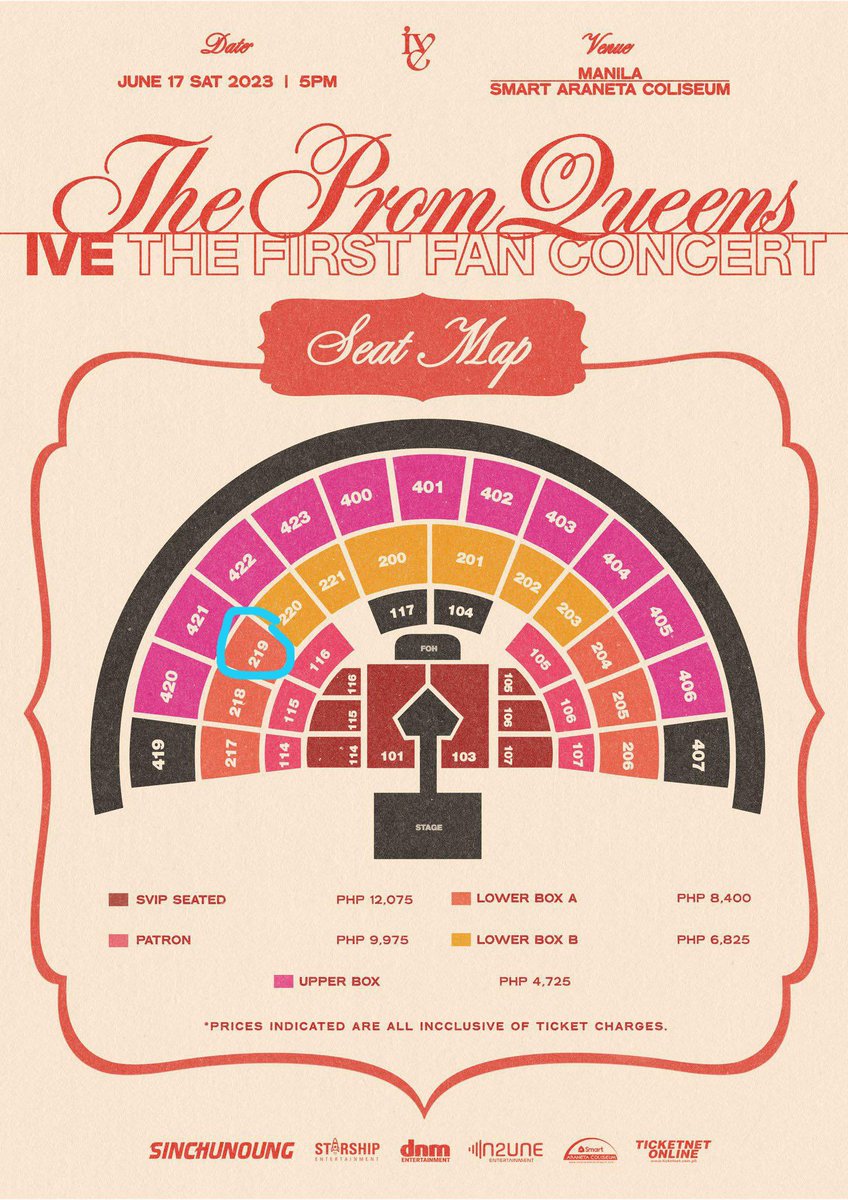 everynncart's tweet photo. wts lfb ive ph

- one (1) lower box a ticket 
- selling for the same price i got it (PHP 8,550)
- purchased online so i only have eticket
- mop: gcash, cash (meetup around cubao/katipunan)
- rfs: extra ticket 🙏
- dm for questions!

fancon fan concert the prom queens https://t.co/jmhw4df1sO
