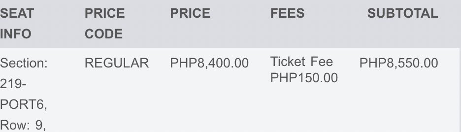 everynncart's tweet photo. wts lfb ive ph

- one (1) lower box a ticket 
- selling for the same price i got it (PHP 8,550)
- purchased online so i only have eticket
- mop: gcash, cash (meetup around cubao/katipunan)
- rfs: extra ticket 🙏
- dm for questions!

fancon fan concert the prom queens https://t.co/jmhw4df1sO