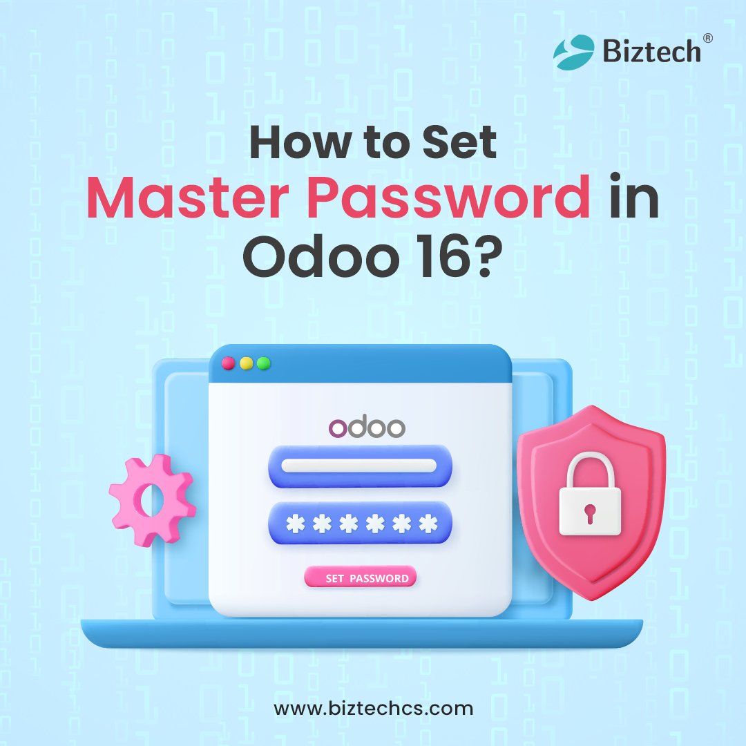 biztechcs's tweet photo. Protect your sensitive data with a strong Master Password in Odoo 16! 

 Our latest blog delves into how you can set it up to prevent unauthorized access. Don't wait, Read here: https://t.co/ihX5dUB4CL https://t.co/KE9OPN3k0O