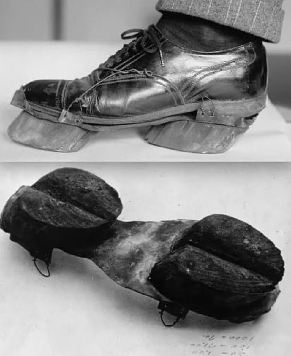 Cow shoes used by Moonshiners in the Prohibition days (1919-1933) to disguise their tootprints.