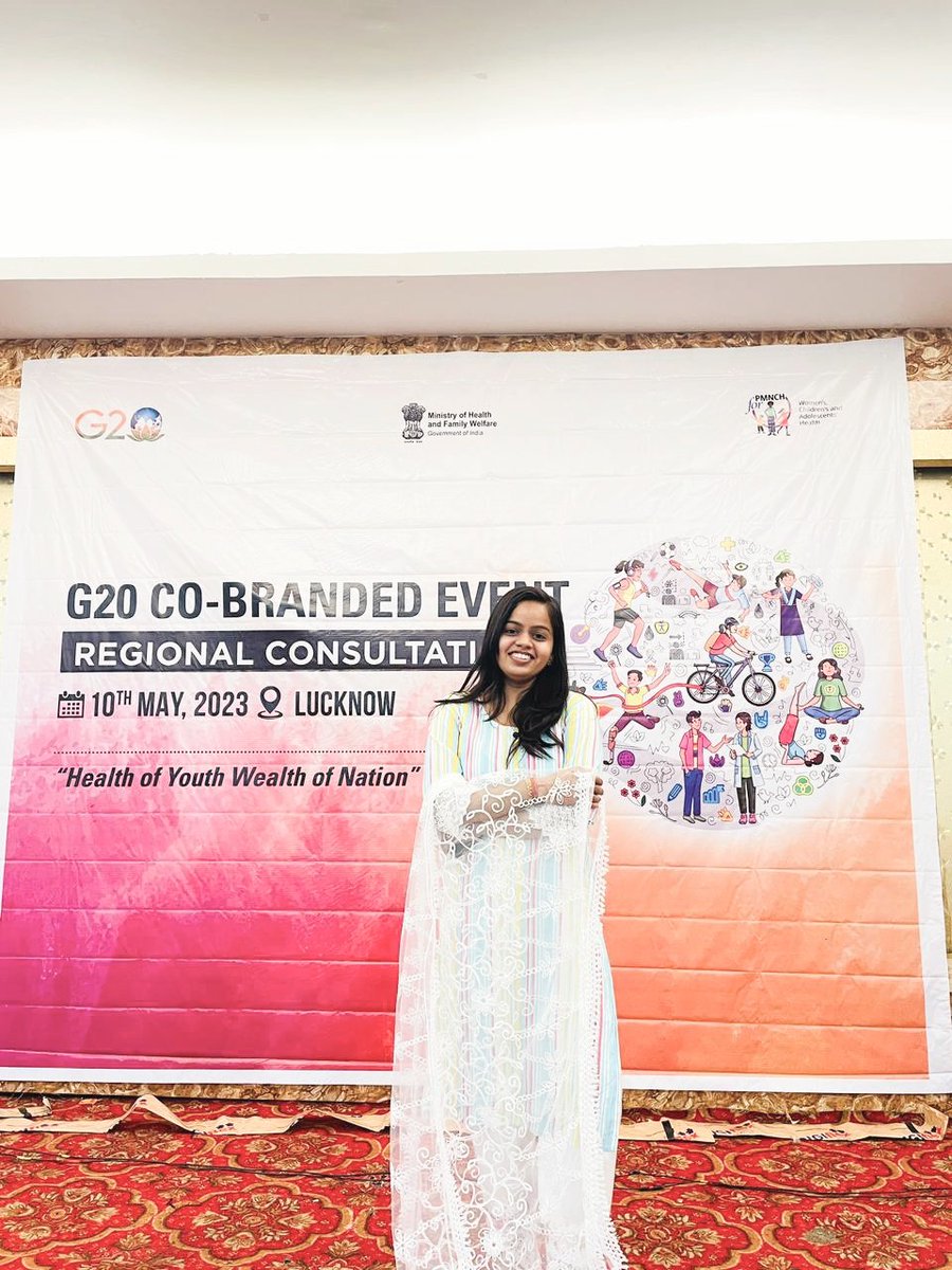 A proud movement to me attend the regional consultations organized by @MoHFW_India in the run up to the co-branded #G20 event on 20 June, in New Delhi, India. We look forward to the recommendations emerging from this consultation.  #1point8 #youngpeopleforchange @ZoyaAliRizvi