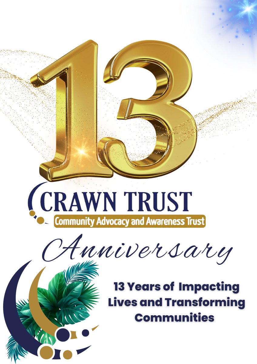 It's been 13 years of providing African women and girls with the tools, voice and platforms through which they can effect change at individual, family, community, regional, national and continental levels in economic, social and political spheres.
Happy birthday CRAWN Trust🥳🥳