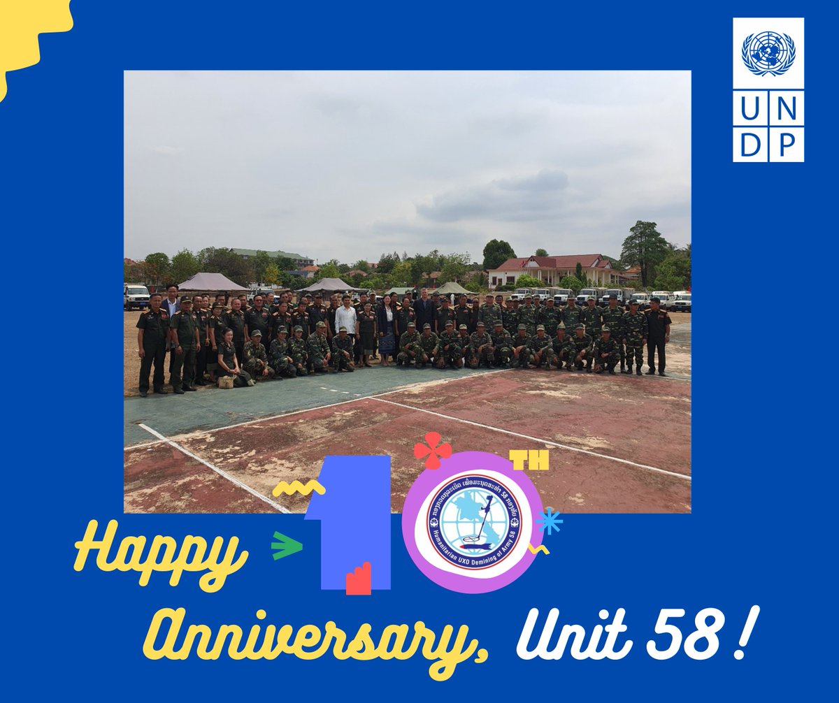 UNDPLaoPDR's tweet photo. 🎉🙌UNDP attended the 🔟th-anniversary event of the establishment of #Unit58. The event was attended by MoND, NRA, UXO Lao and UNDP.
🔎Learn more about Unit 58 from below⬇ https://t.co/C4hVE8ZK35