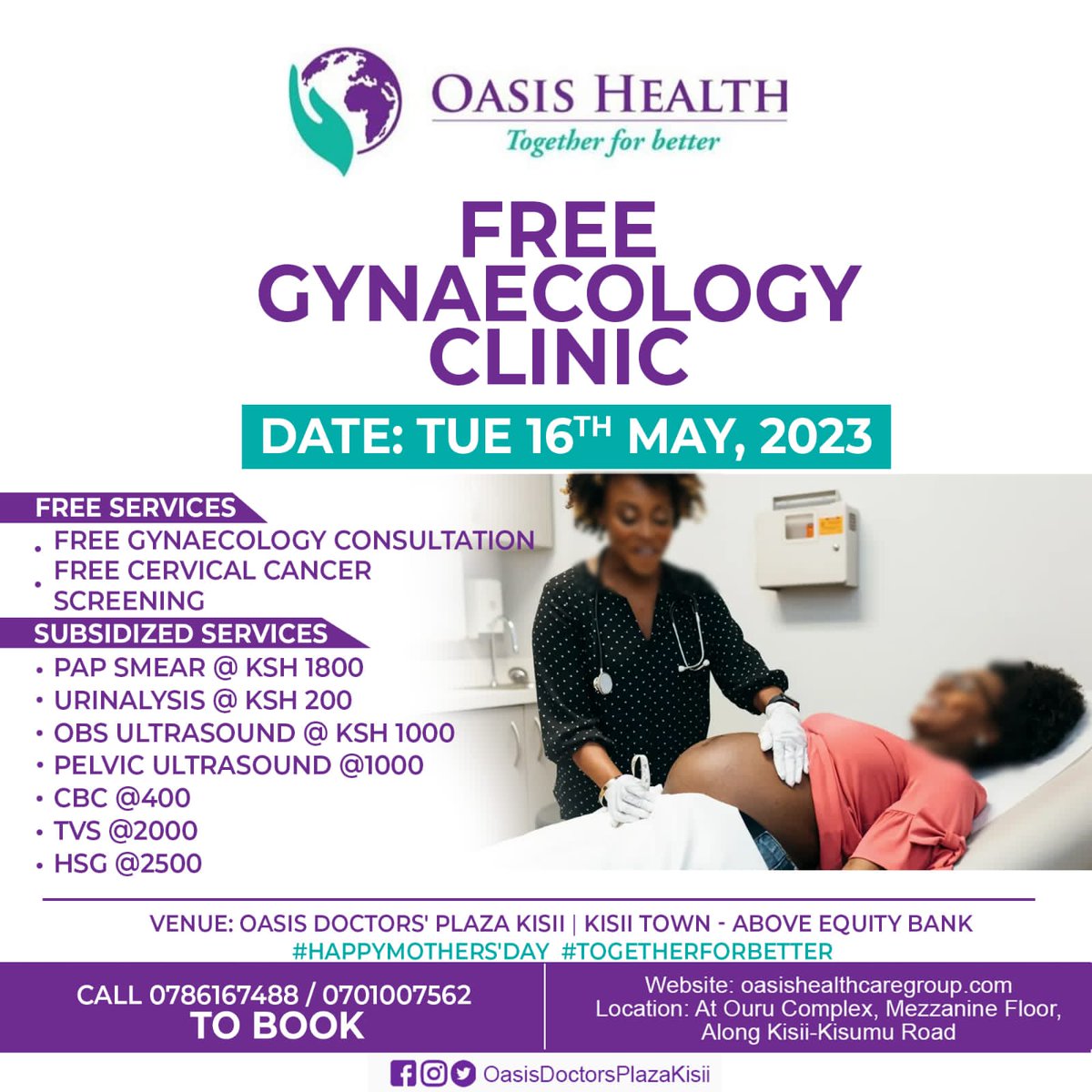 @OasisKisii has organized a party for the women to celebrate Mothers day.... Come one come all.... Do early bookings... Mark the date 16.05.2023
#togetherforbetter #MothersDay2023 #womenhealth