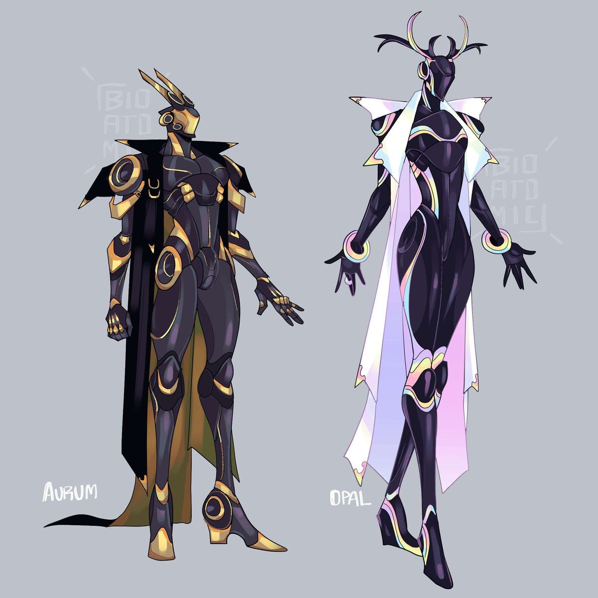 「New robot adopts dropped! Aurum and Opal」|☢BIOATOMIC☢のイラスト