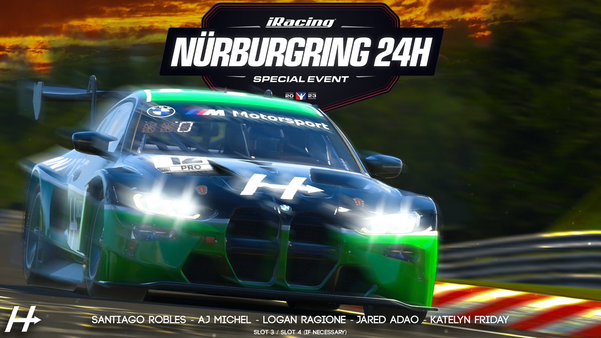 First Iracing event as a team clapp it upppp‼️👏

We will take on the "Green Hell" in a green car🧺

We expect to be completely wrecked but let us cook anyway😈

"If gap, car." -Michelle Shoemaker

🎨<a href="/Bai1ey29/">Bailey🇵🇭</a>
