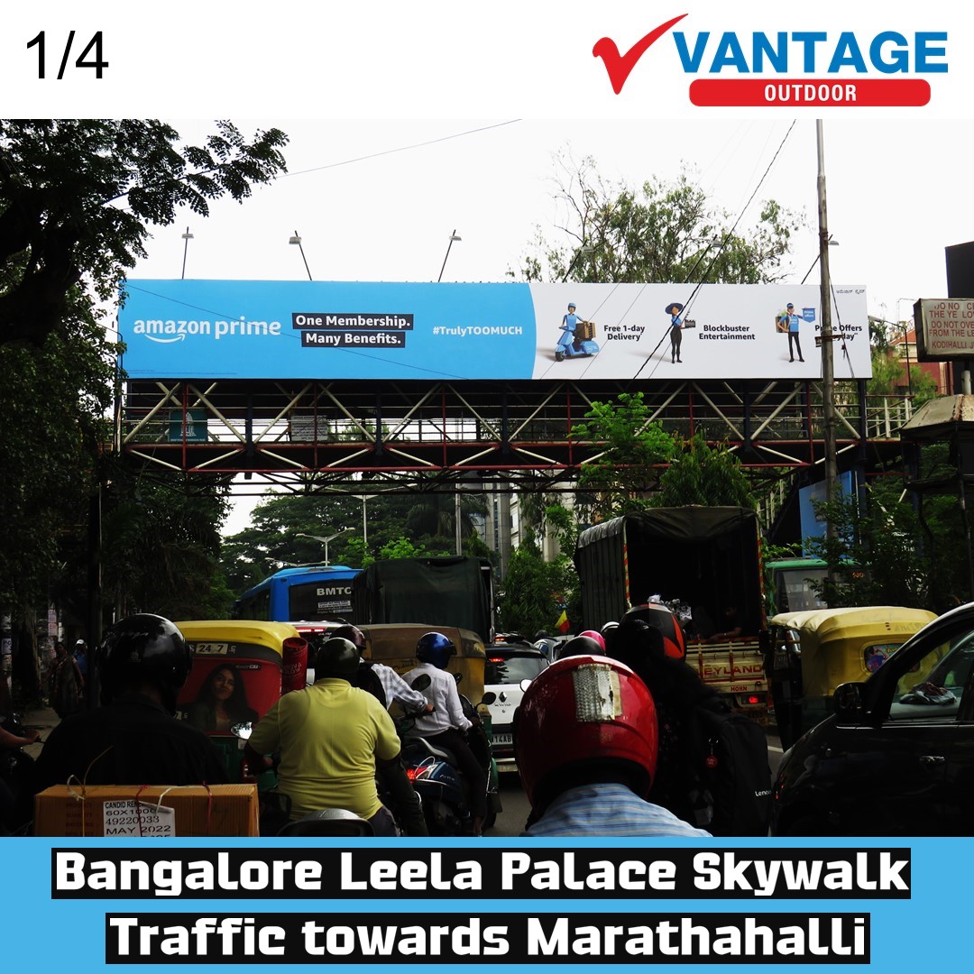 VantageOutdoor's tweet photo. Bangalore Leela Palace Skywalk Traffic towards Marathahalli, for booking ☎️9500005749 or 🌐https://t.co/R3ctqNXUbp
#skywalkadvertising #amazonprime #amazon #amazonprimevideo #amazondeals #amazonshopping #primeoffers #amazonmembership #primemembership #skywalkads #bangalore https://t.co/KbtHLQBjR4