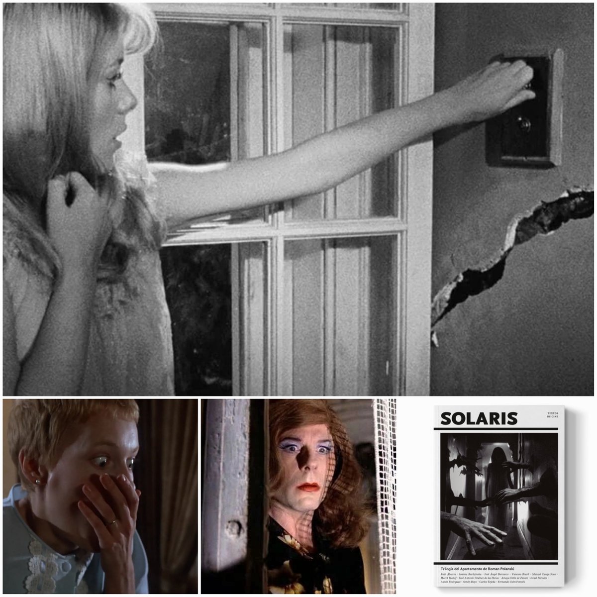 'Repulsión', 'La semilla del diablo', 'El quimérico inquilino'… se despliegan en estas páginas el pensamiento de ensayistas de múltiples disciplinas, para escudriñar y esclarecer el alcance y los enigmas tras estos inolvidables apartamentos.
------
solaristextosdecine.com/libro/trilogia…