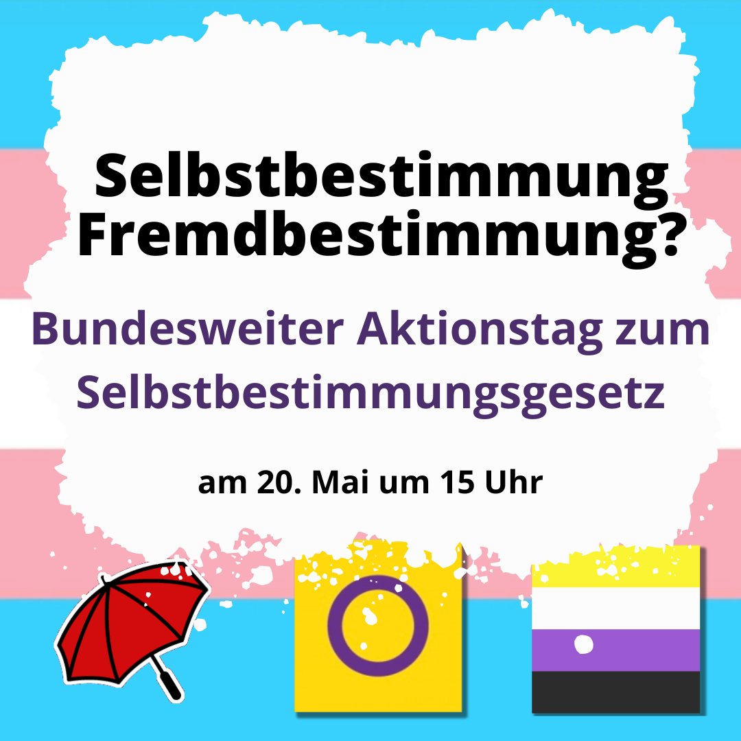 JankaKluge's tweet photo. In mehreren Orten wird es nächsten Samstag Kundgebungen der trans Community zur Diskussion um das SBGG geben.
In Stuttgart um 15 Uhr auf dem Schlossplatz. (Vor der Commerzbank) https://t.co/0IWImzvSNX