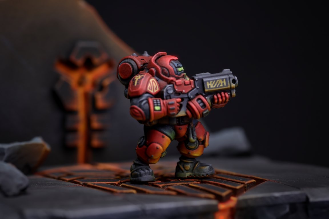 CoreMiniatures's tweet photo. @warhammer A Hearthkin Warrior from the Ymyr Conglomerate. Because even a baseline soldier deserves his own diorama. 😁 https://t.co/9sMia2kKfQ