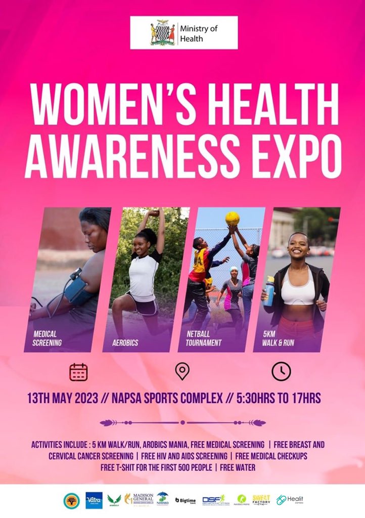 amonpule's tweet photo. Catch us at the #womenshealthawarenessexpo today at NAPSA Sports complex for all your vital checks, health checkup and health advice from our doctor on site.
.
.
.
#healitcares #healthforallzambians #womenhealthawarenessexpo #screenandintervene https://t.co/LErF19buxq