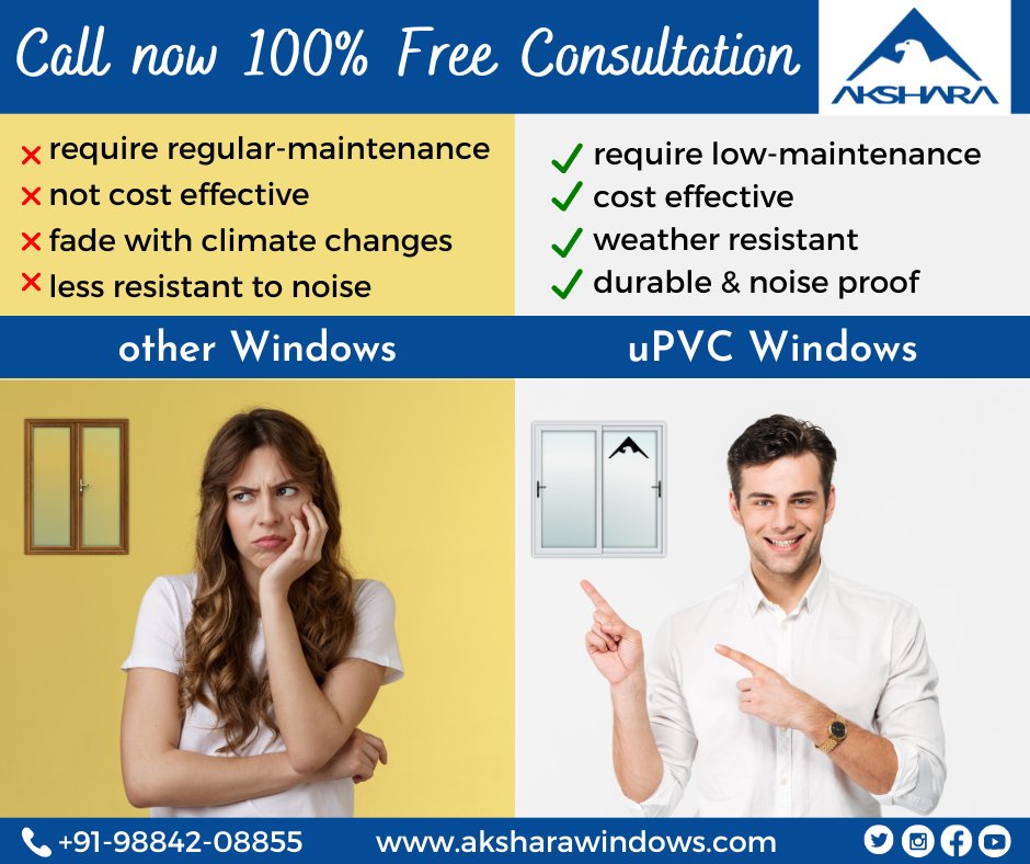 Say NO to maintenance and lead Hassle-free life only with Akshara uPVC Windows and Doors.
#SwitchToAkshara
#TrustedUpvcBrand
#uPVC-India #uPVC-Chennai
#uPVCWindowAndDoorsystems
#GorgeousLook #uPVCWindows
#SlidingWindows #ModernWindows
#ZeroMaintenance #Sustainable #EcoFriendly