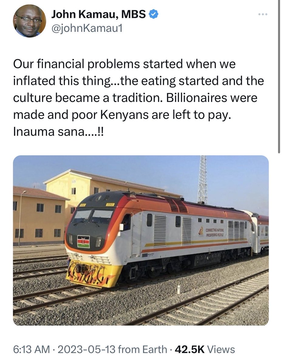 John Kamau, be honest.

“We” didn’t “inflate the thing.”

Despot Uhuru Kenyatta and his brother Muhoho did.

“We” Kenyans “ate” nothing.

Kenyan journalists must stop concealing THEFT of public resources with such hideous words/statements.

The THIEVES are alive. Name them!