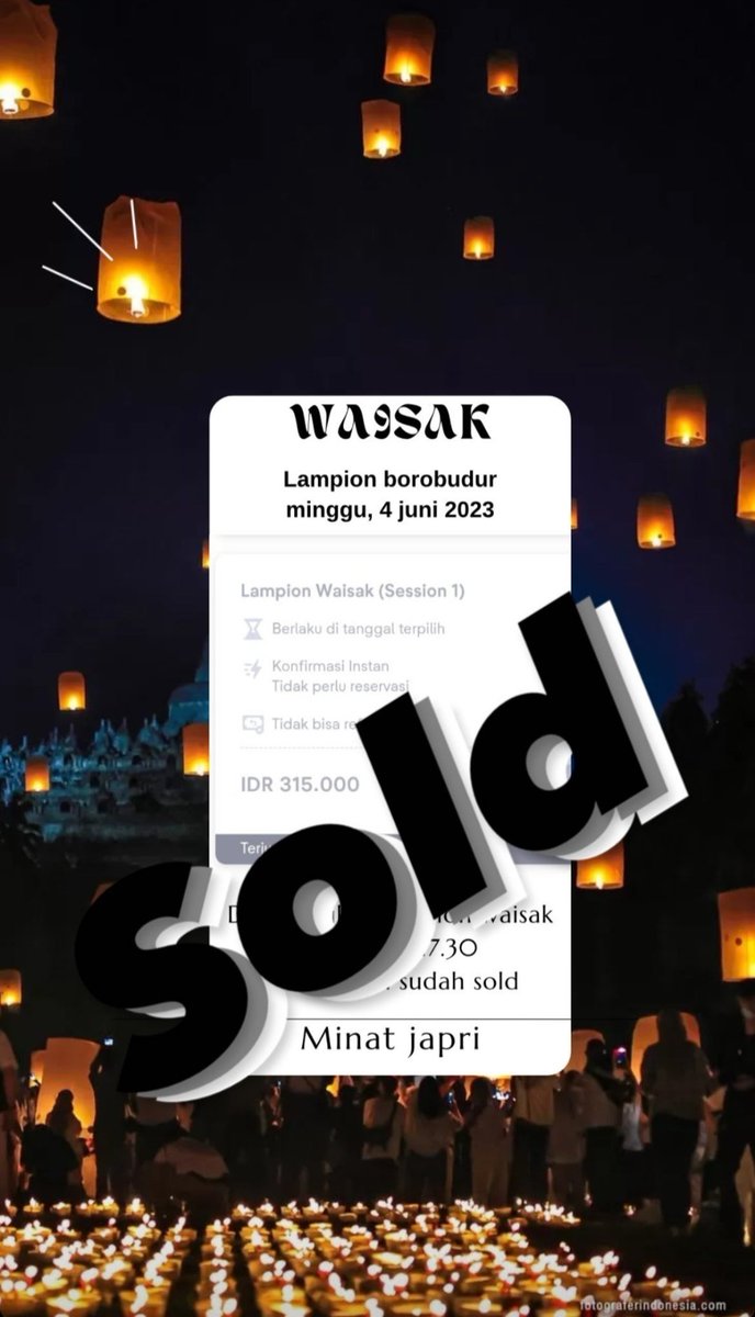 dheaneka's tweet photo. Mohon maaf untuk tuket 5pax sdh lgsg terjual, terimakasih yg uda reply dan DM 🙏 https://t.co/Tqu5j2S5t9
