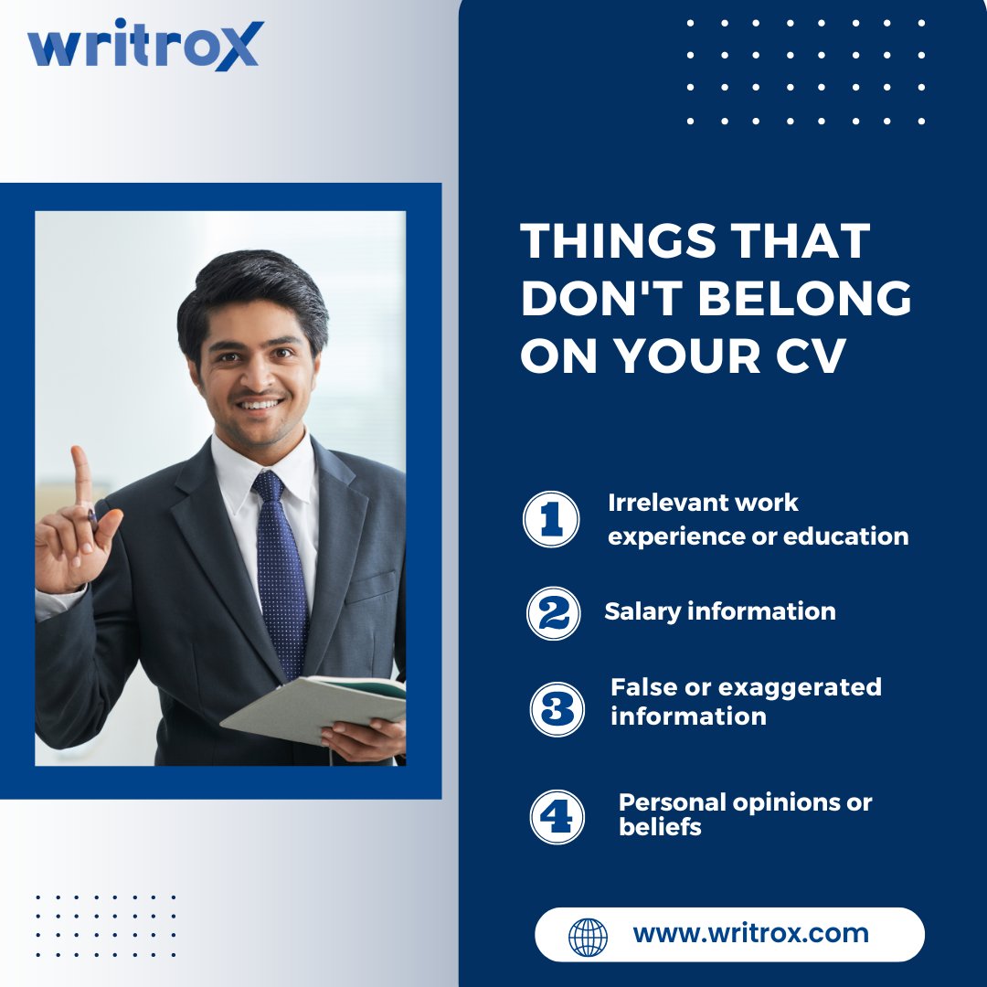 The Top Four CV Mistakes That Can Cost You the Job
Contact us for more info! +91 9873730724
Write us at: info@writrox.com
#resume #resumewriting #cv #resumetips #job #jobsearch #resumedevelopment #writrox