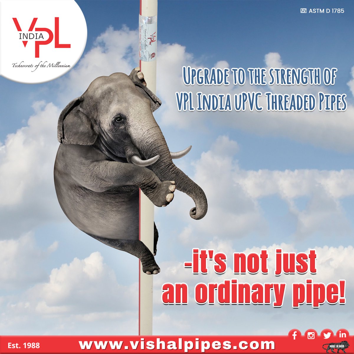 VishalPipes's tweet image. Experience the power of reliable and durable plumbing with VPL India uPVC Threaded Pipes - the ultimate choice for modern homes and industries alike!
.
.
Visit our website vishalpipes.com
#VPLIndia #uPVCPipes #ThreadedPipes #ReliablePlumbing #DurablePipes #ModernLiving