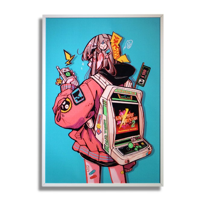 チリのイラストレーター、Crisalysさんの『Astro Girl Poster』