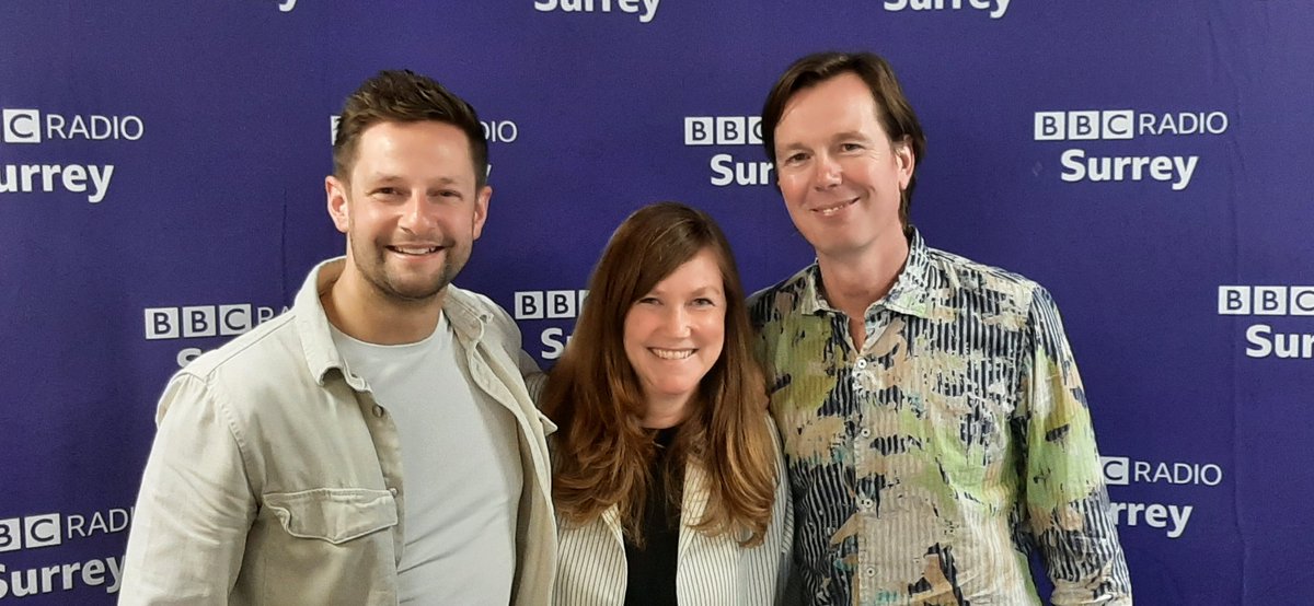 Just helped @NickyPatrick1 BBC s morning presenter today, launch #SurreyDay.Picture @BBCSurrey this week with reporter Lewis Mason and Simon Furber finishing this year's Surrey Day podcast  Listen tonight at 7pm. Proud to celebrate #Surrey as Chair of #visitsurrey